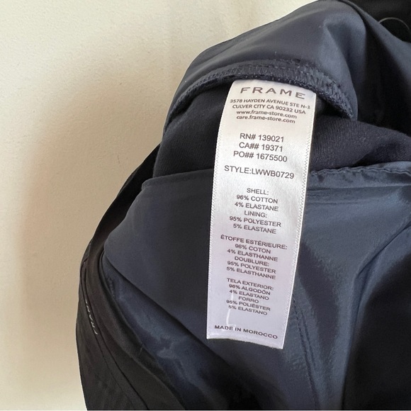 Frame Le High Flare Trouser in Navy Size 4 - Picture 6 of 10